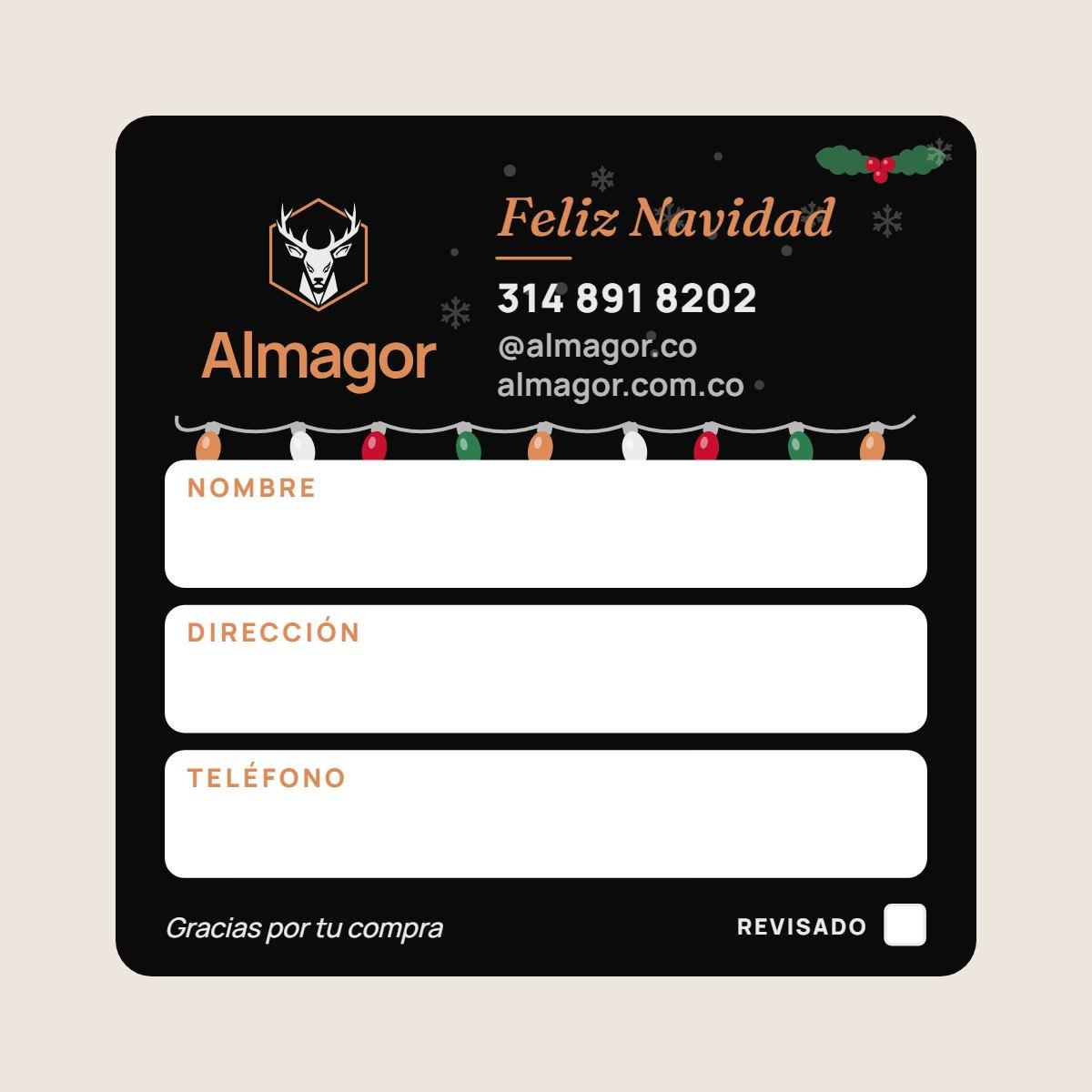 Rótulos navideños de envío 7x7 2
