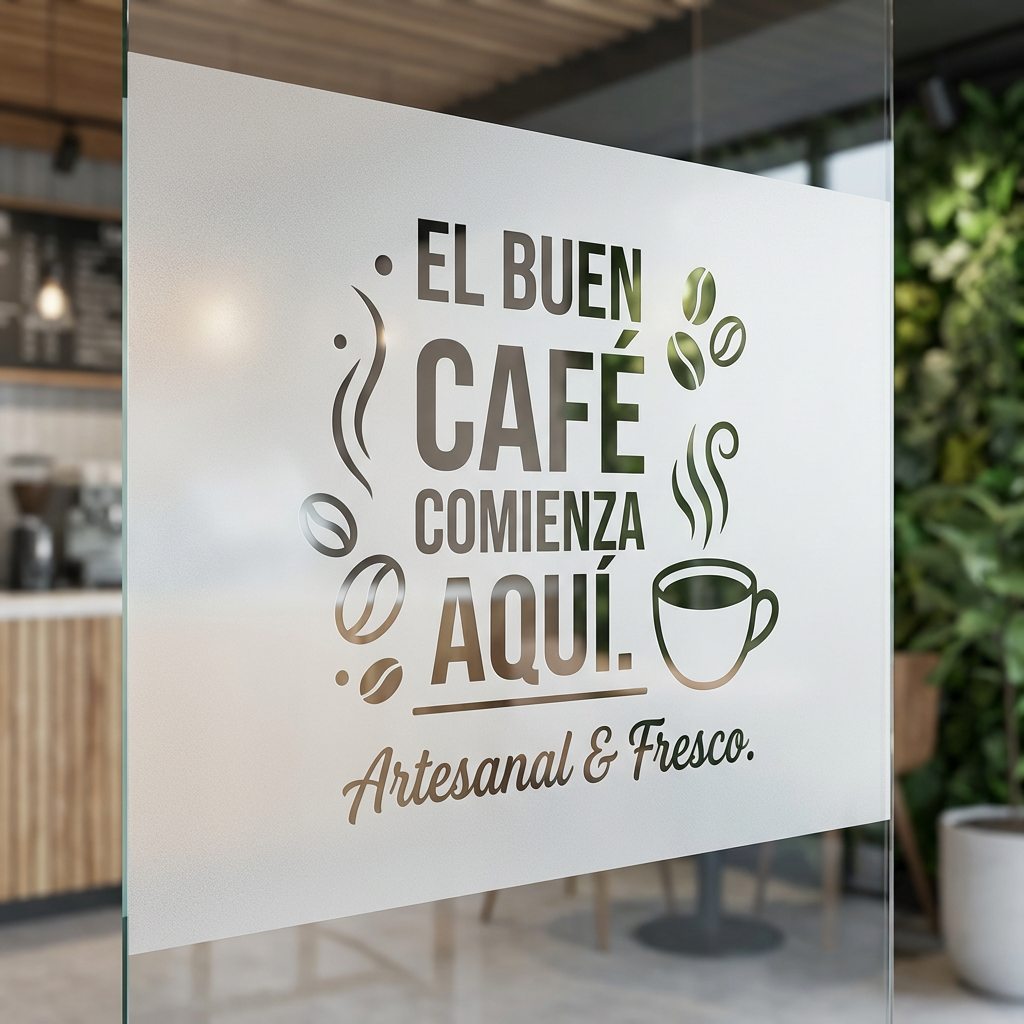 Adhesivo Esmerilado Sin impresión