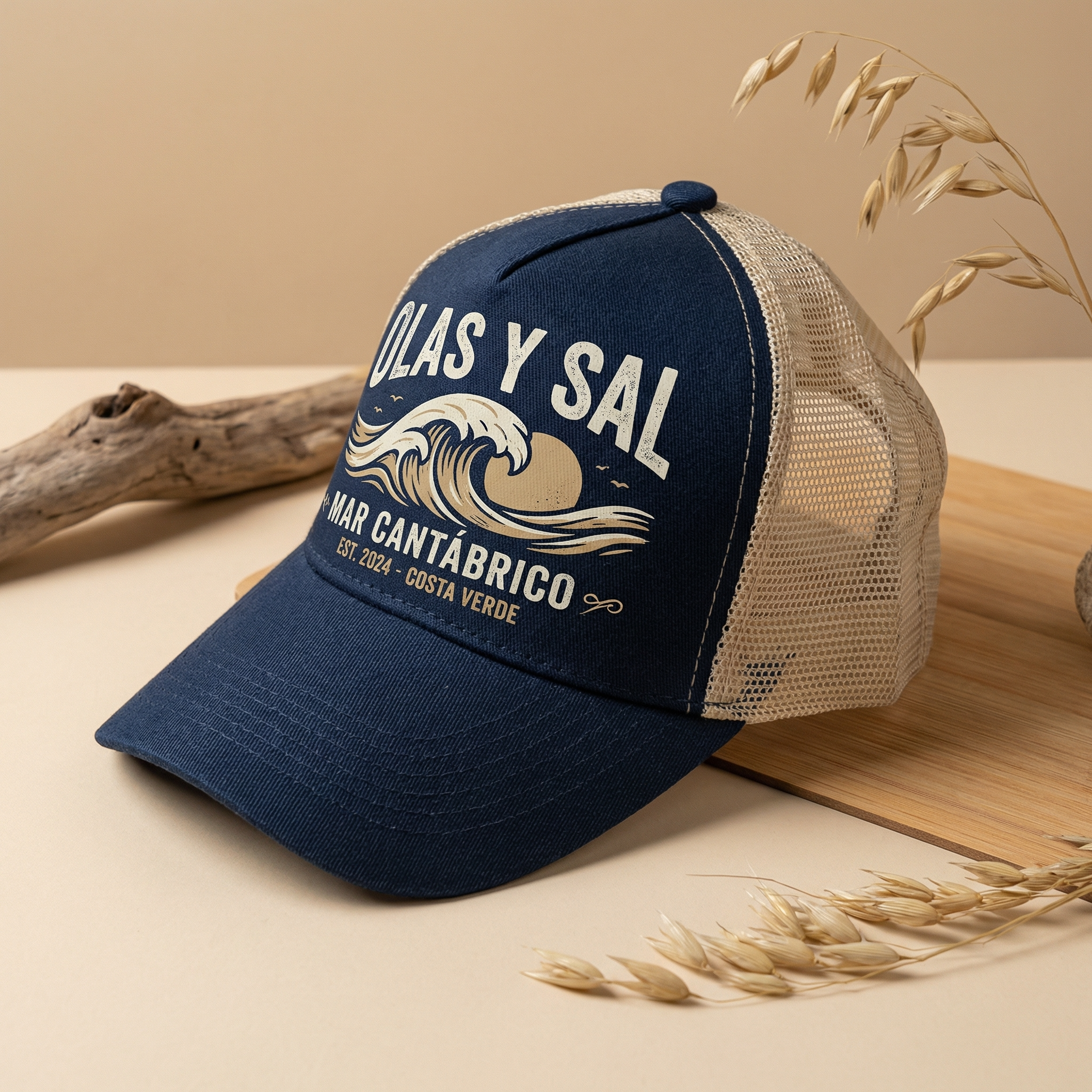 Gorra con Malla Acrilica Premium