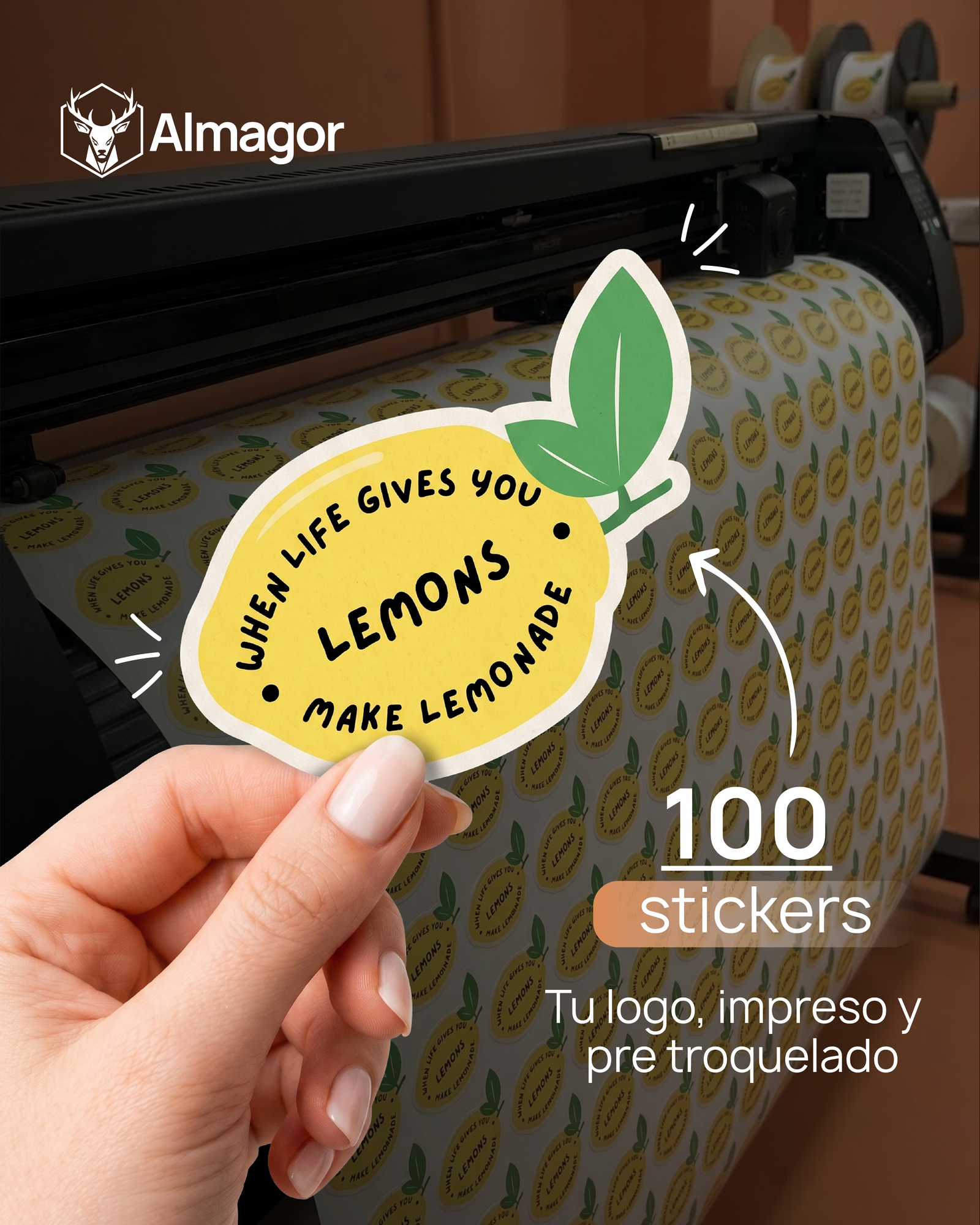 Pack 100 Stickers 5x5