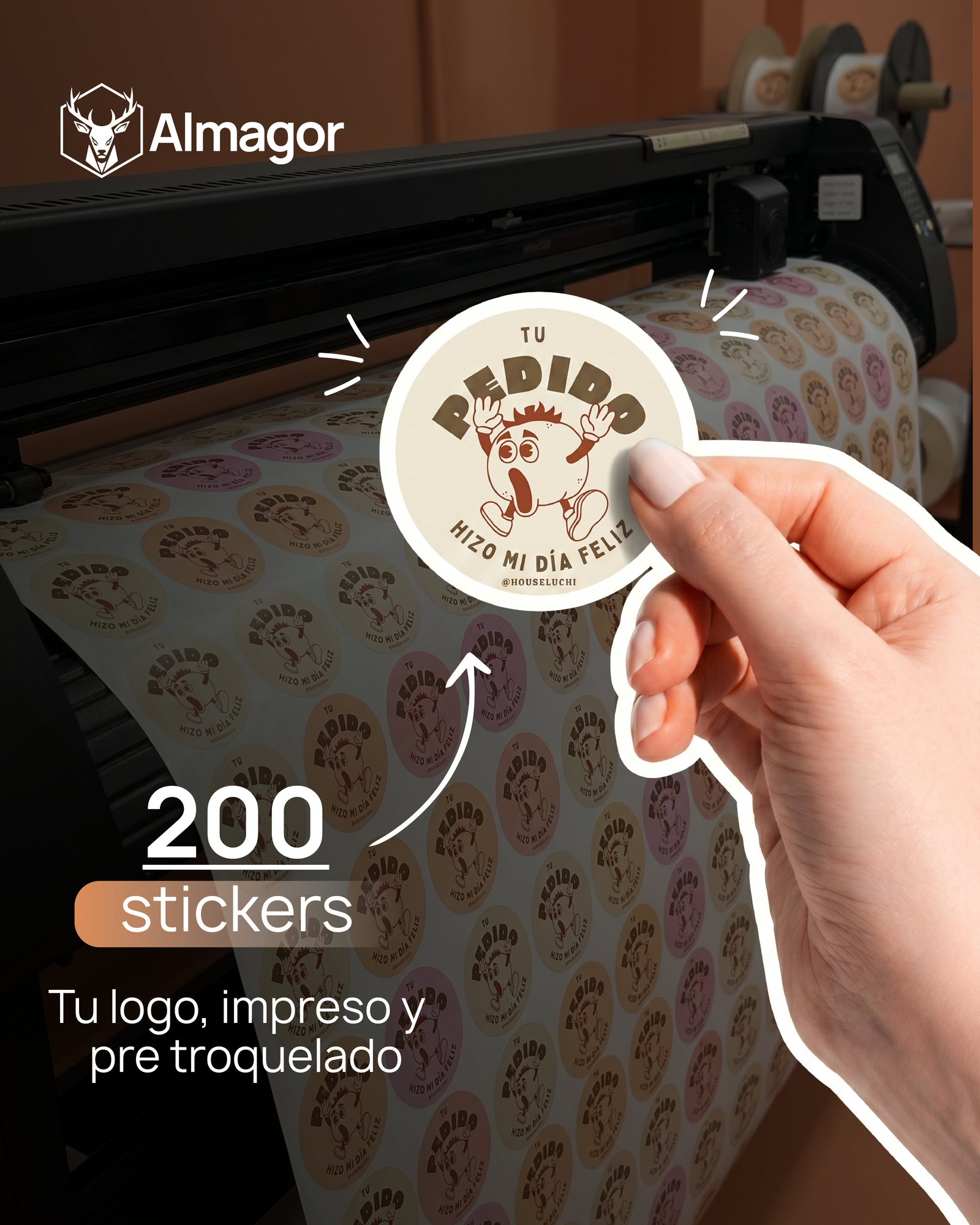 Pack 200 Stickers 5x5
